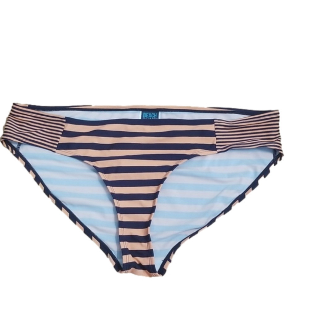 Motherhood Maternity Bump Maternity Bikini Swim Bottoms Peach  Stripe